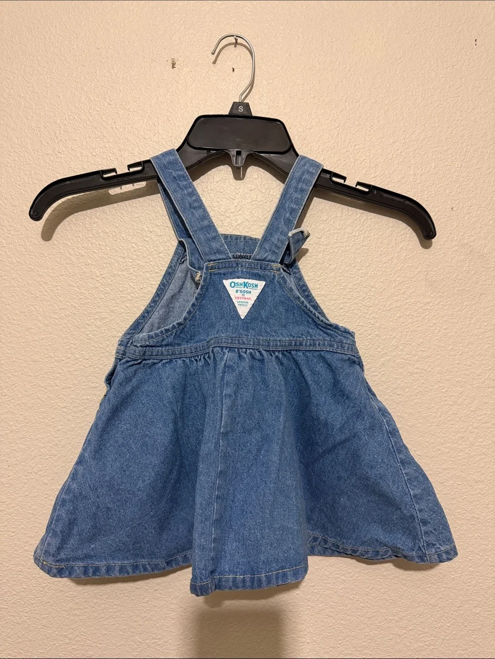 OshKosh B'gosh Vintage Blue Denim Skirtall Full Circle Overall Dress Girl’s